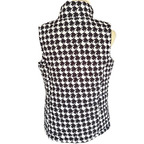 Jason Maxwell Cat Print Quilted Puffer Vest Women’s M Black White - Picture 6 of 10